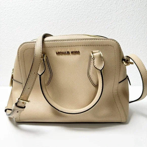 Michael Kors Ayden Saffiano Leather Medium Dome Satchel Crossbody - Picture 2 of 9